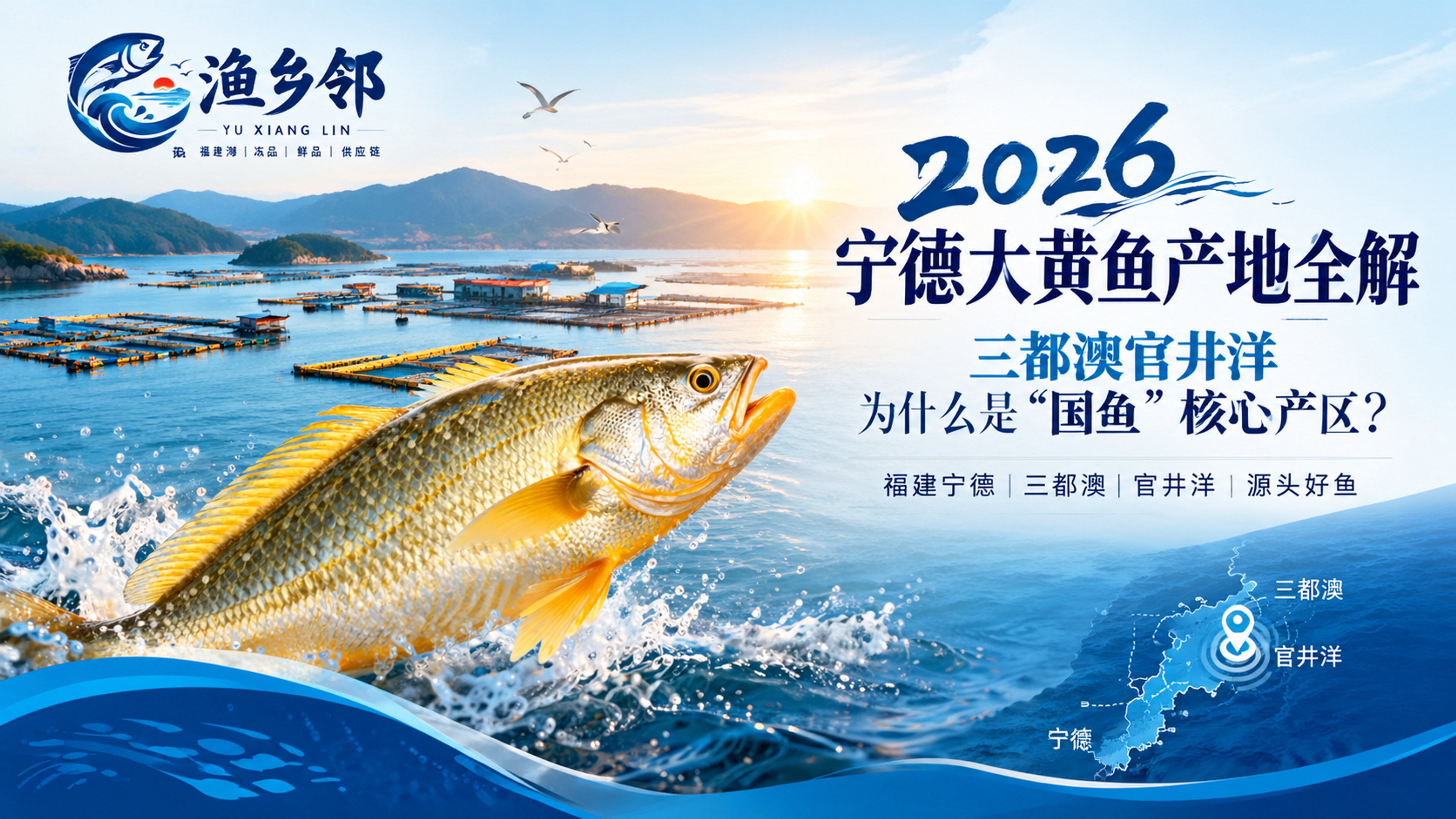 2026宁德大黄鱼产地全解：三都澳官井洋为什么是“国鱼”核心产区？